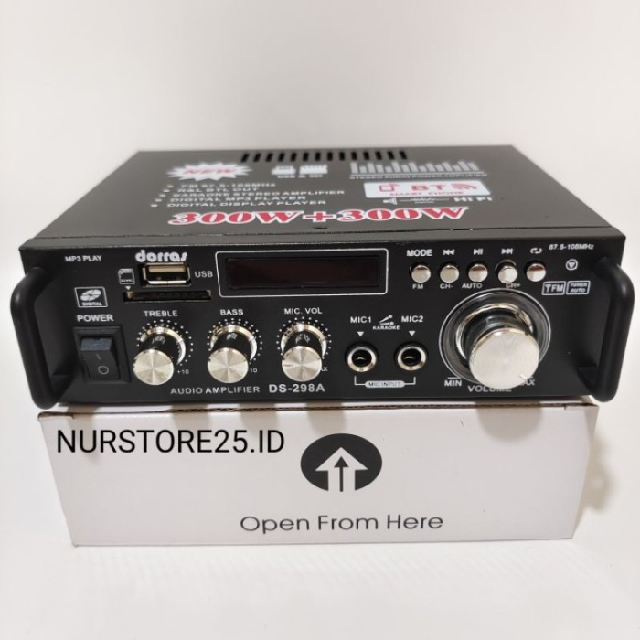 Power Amplifier Ampli Dorras Bluetooth A Stereo Karaoke Home Theater DS 298A DS298A