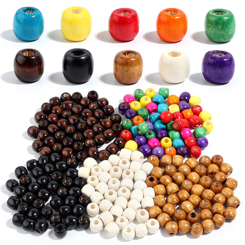 

50/100pcs Natural Wooden Beads Big Hole Wood Beads Loose Spacer Beads For DIY Crafts Decor Jewelry Making Bracelets Accessories