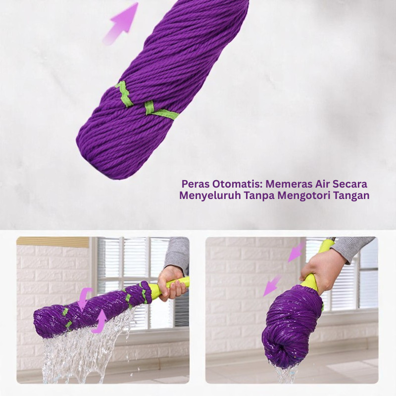 Alat Pel Lantai Peras Otomatis 1109 - Kain Pel Lantai Kain Pel Peras Otomatis - Pel Pelan Lantai