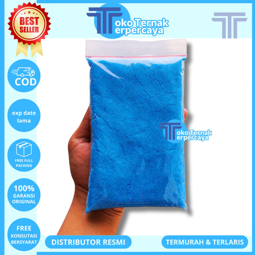 TERUSI 1 KG - COPPER SULPHATE Sulfate Prusi CuSO4 Tembaga Sulfat Tembaga Sulfate Cupri Sulfate
