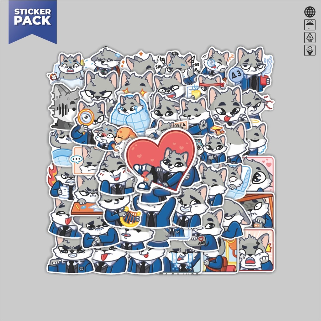 

[100PCS]Stiker Pack Stiker Kartun ALF Aesthetic Vinyl Anti Air Dekorasi Sticker Laptop Buku Journal Koper Helm Casing HP Gitar Helm Skateboard