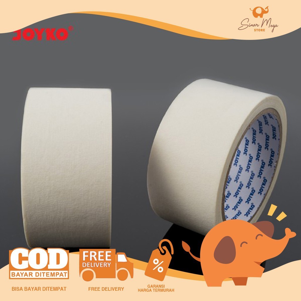 

Joyko Masking Tape 48mm x 20meter Lakban Kertas Warna Cream Murah Berkualitas