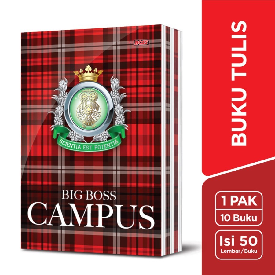 

New Buku Tulis Sidu Big Boss Campus 50 Lembar / Bigboss Campuss 50 Lembar (1 Pack Isi 10 pcs)Premium