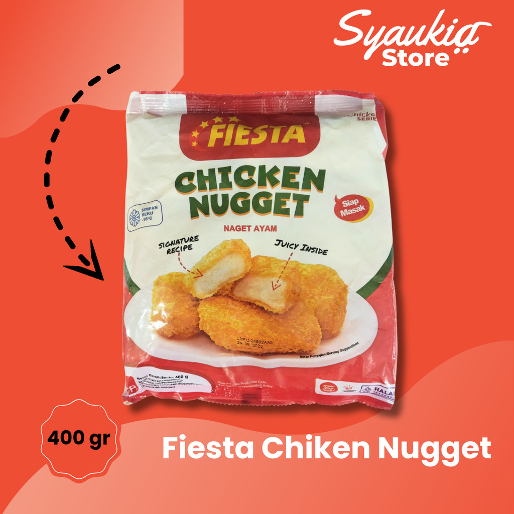 

Fiesta Naget Ayam 400 Gr / Fiesta Chicken Nugget Syaukia Store