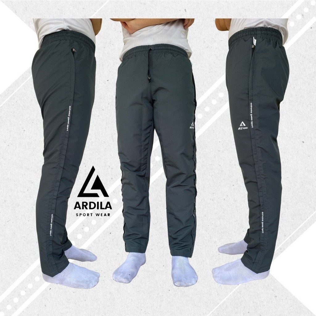 ARDILA Celana Panjang Olahraga Running Pria Wanita Training Polos Parasut Original Premium
