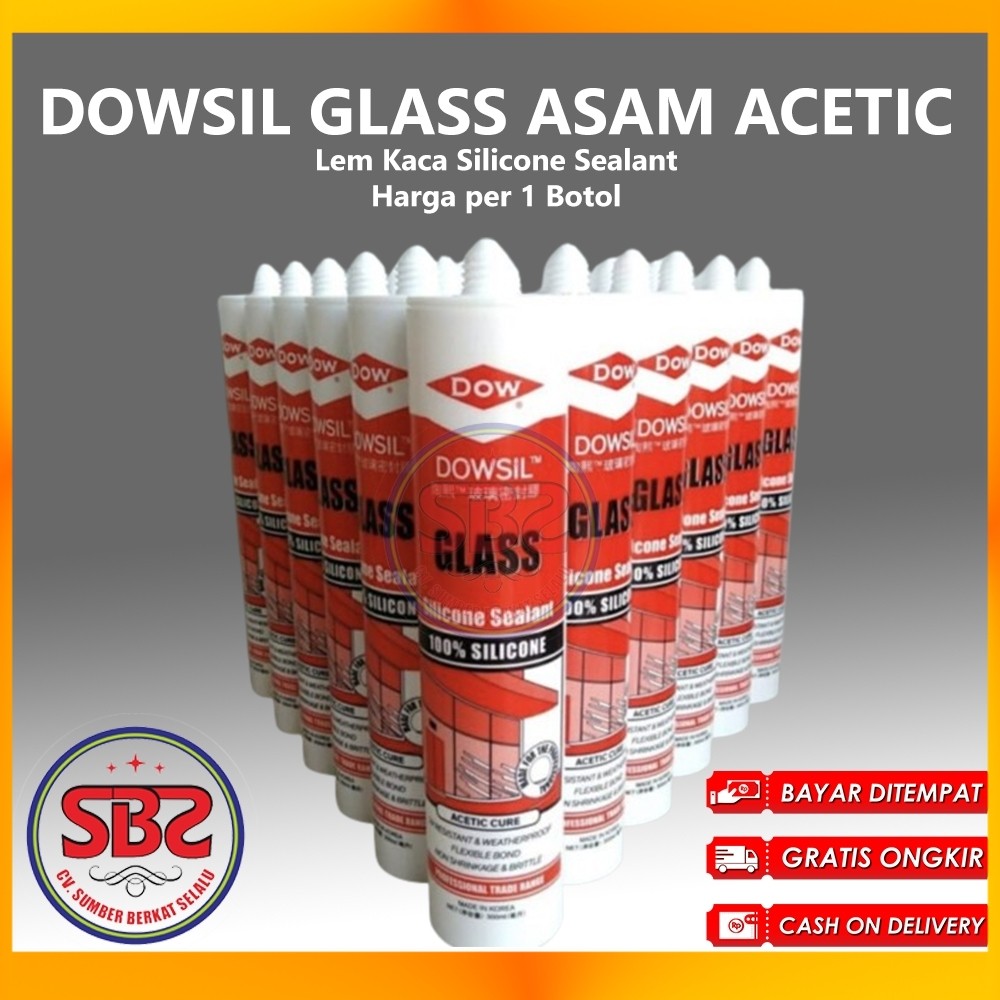 DOWSIL GLASS - Lem Kaca Silicone Sealant DOWSIL GLASS / DOWSIL ASAM ACETIC 300ml