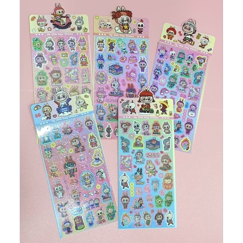 

Labubu Sticker 1lembar Premium Glitter