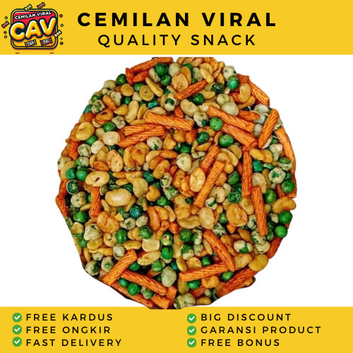 

CAV KACANG CAMPUR 500gr Kacang Campur Jaipong Kacang Campur Mix Cemilan Sehat Kacang Kacangan Kacang