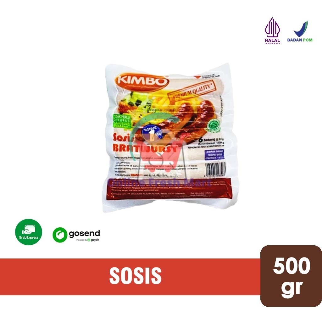 

Sosis Sapi Bratwurst KIMBO Original 500gr isi 6 (KHUSUS INSTANT) - Online Fresh Mart Denpasar