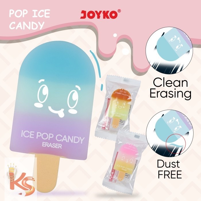 

(KS) Fancy Pop Ice Eraser Dust Free / Penghapus Pencil Bersih Tampa kotoran Joyko ERT-130