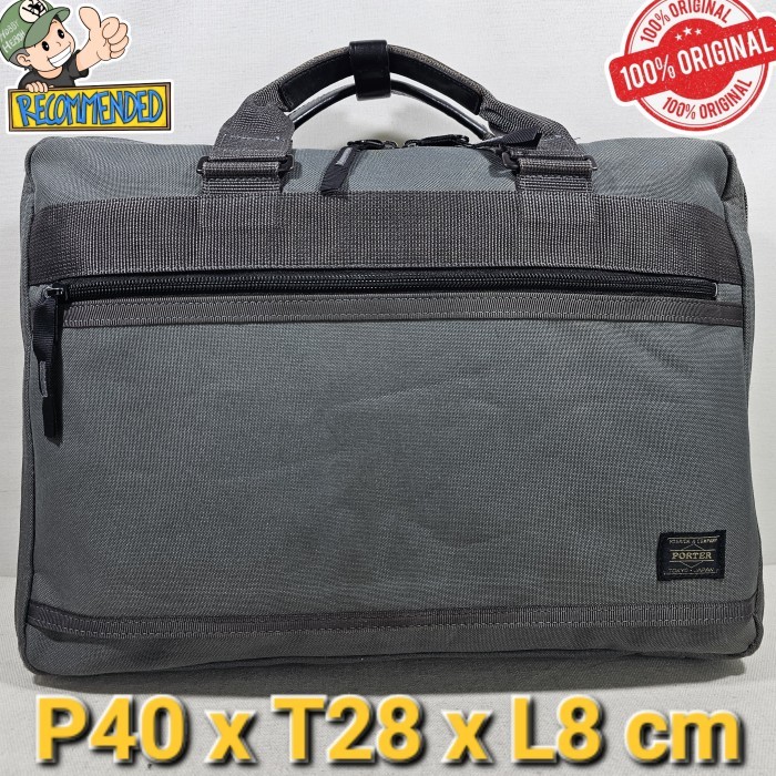 Porter Yoshida Kaban original Japan briefcase bussines shoulder sling bag hippotamus double grey tas