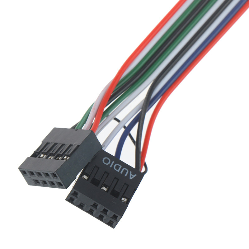 2 USB PC Computer Case 6.8CM Front Panel USB Audio Port Mic Earphone Cable