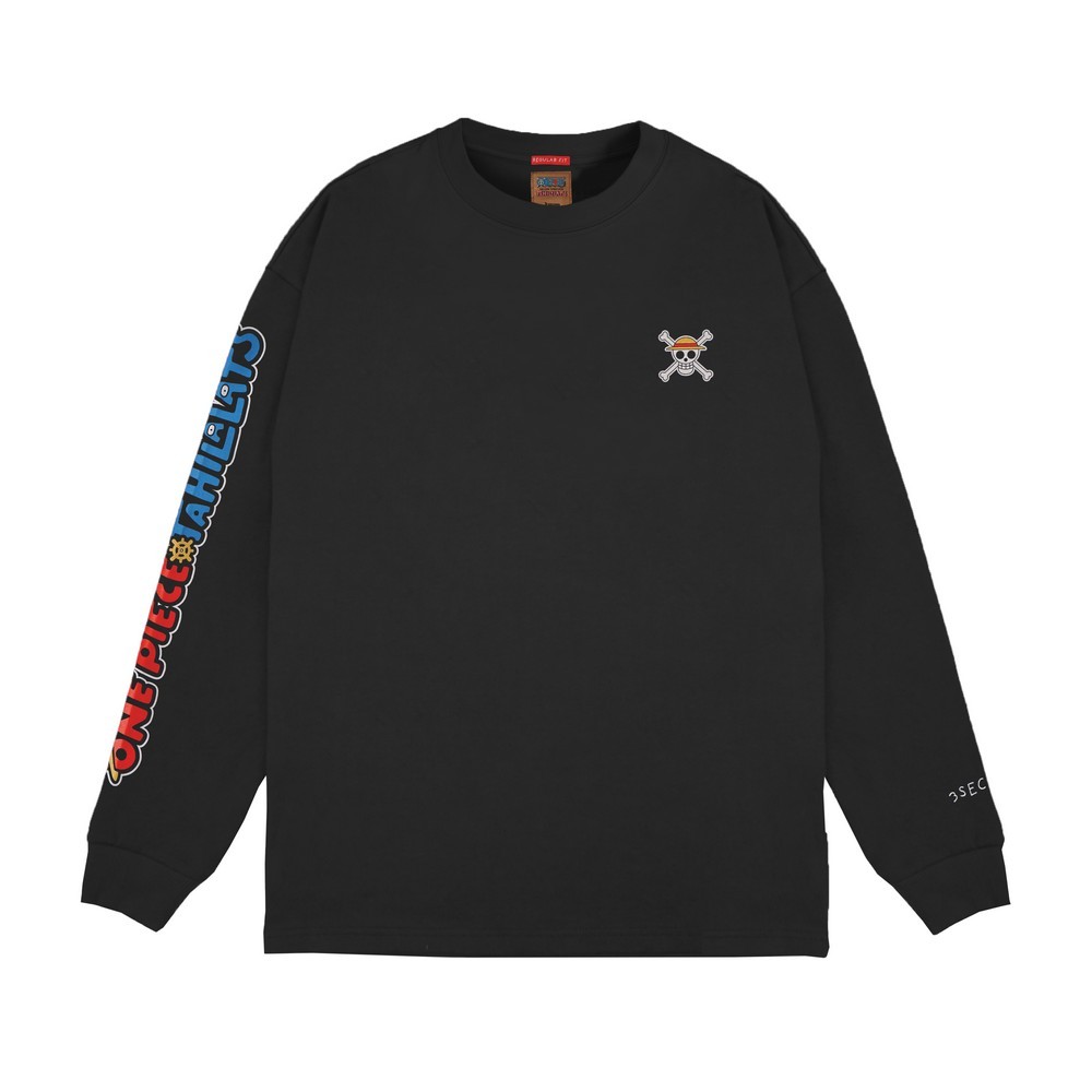 3Second x One Piece x Tahilalats Kaos Pria Lengan Panjang Relaxed Fit Samurai Ryuma 480924