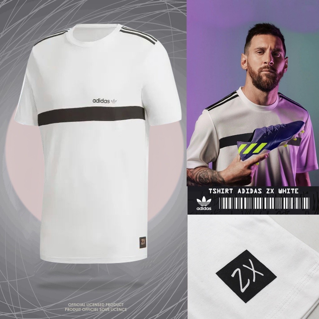 TSHIRT ADIDAS / KAOS ADIDAS GRADE ORIGINAL ZX WHITE 24S / BAJU ADIDAS / KAOS OLAHRAGA / KAOS ADIDAS 