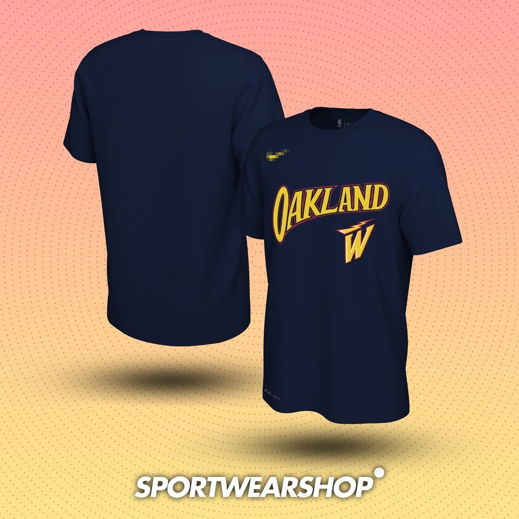 Tshirt Baju Kaos BASKET NBA Golden State Warriors City 2021 Oakland Logo Workmark Edition ( Dipakai 