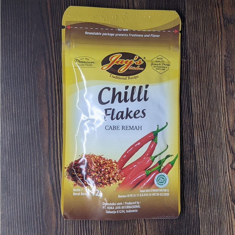 

JAYS CHILI FLAKES 12GR