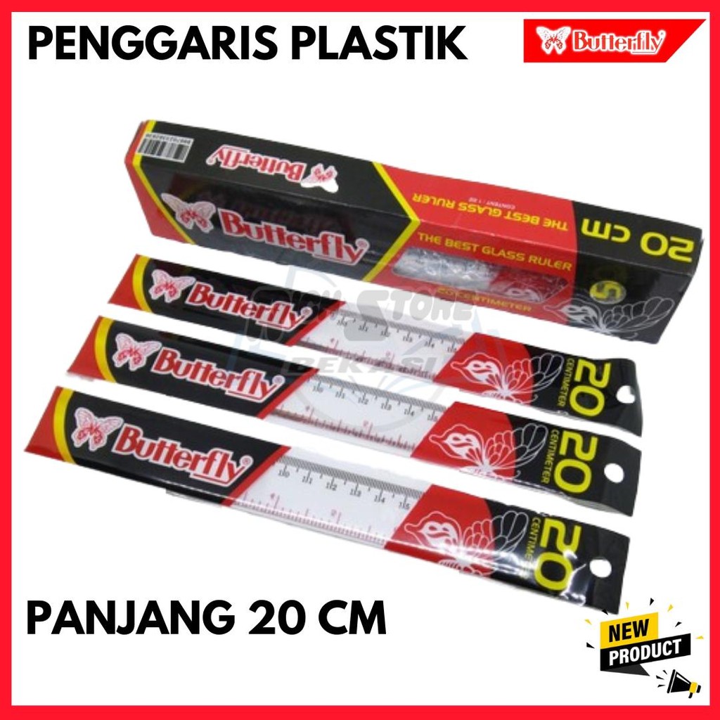 

PENGGARIS PLASTIK MERK BUTTERFLY 20CM HARGA 1 PCS PENGGARIS PLASTIK