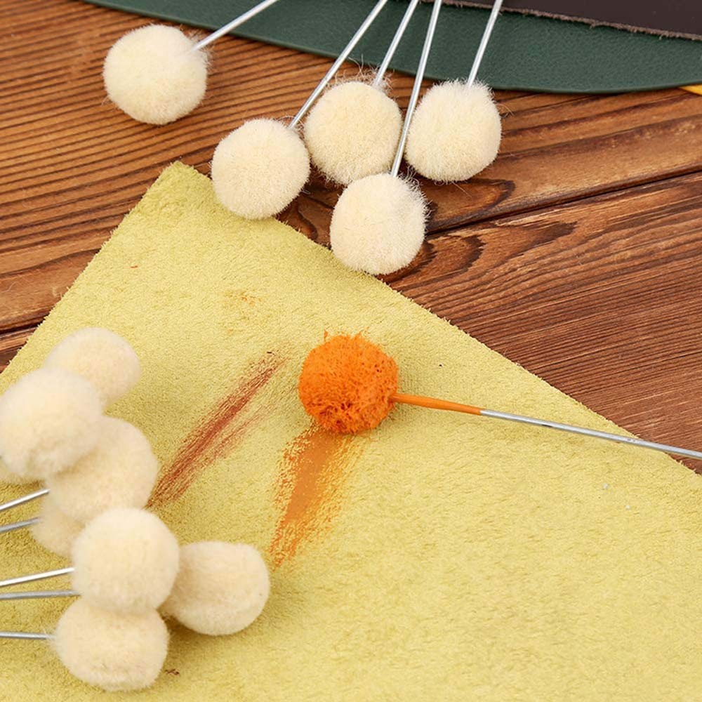 

10Pcs/Pack Wool Ball Alcohol Fuel Wool Ball Dye Proof Cowl Oil Sealer Wool Ball Brush Diy Leather Tools DIY Accessories