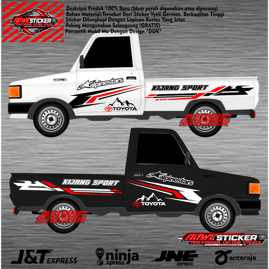 cutting stiker pick up kijang sticker mobil kijang stiker mobil kijang panther