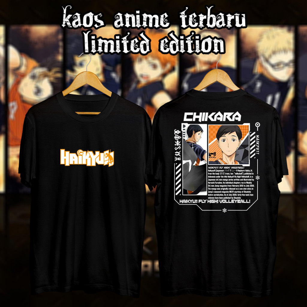 Housemith - KAOS ANIME HAIKYU TERMURAH [ Chikara ennoshita ] KAOS HINATA SHOYO / KAOS HAIKYU HAIKYUU