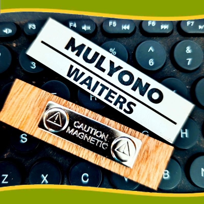 

Terlaris Name tage mahnet papan nama dada kayu laminasi custom Cantik