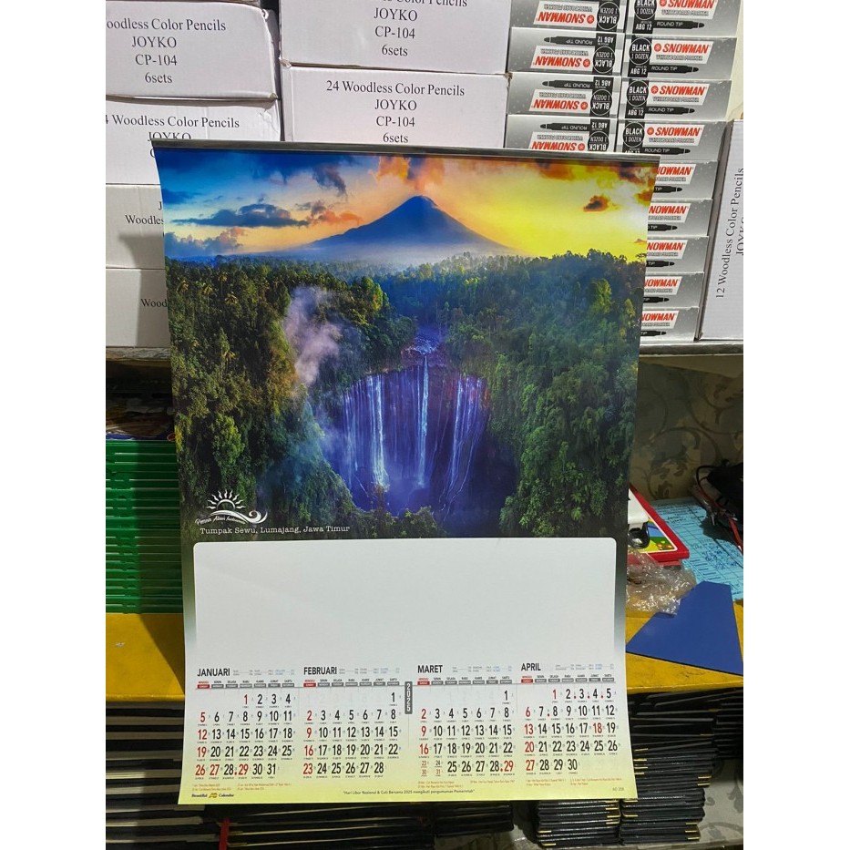 

KALENDER AO dinding Catur wulan 2025 3 lembar + SABLON - ALAM INDO AO208