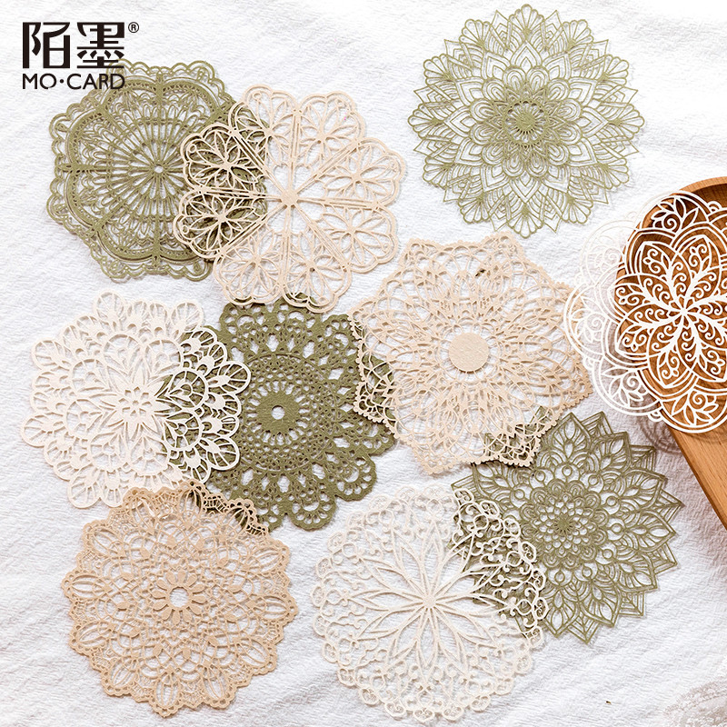 

Yoofun 10pcs/lot Hallow Lace Butterflies Window Scrapbooking Decoration Material Papers Flower Journal Card Making Papers