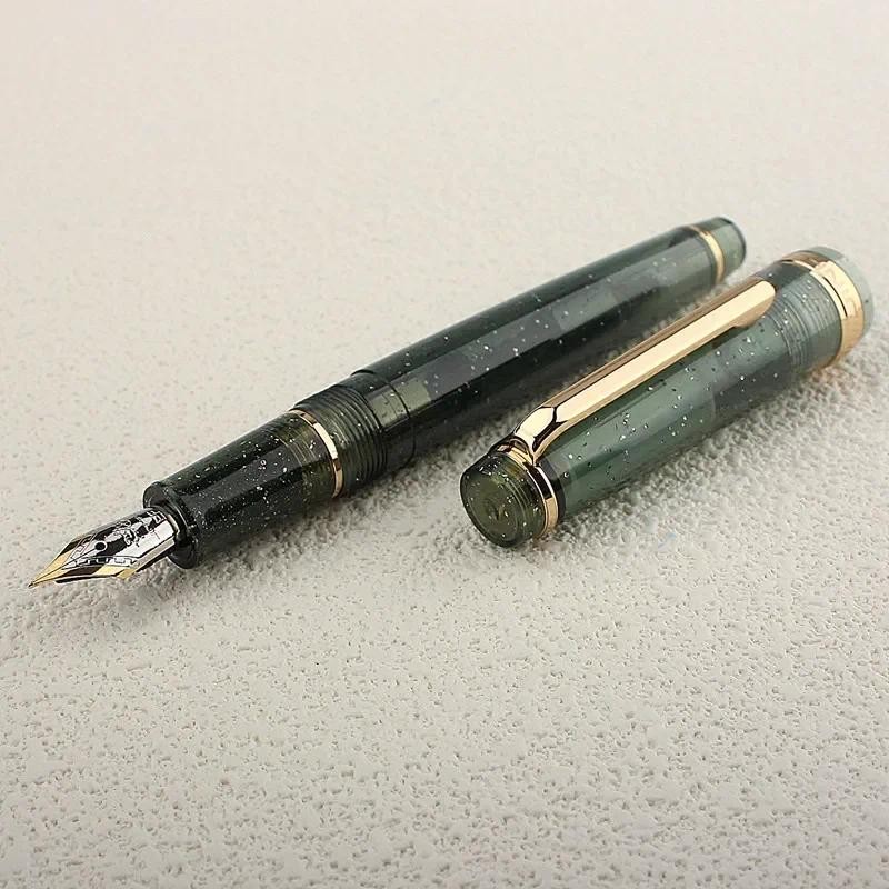 

Jinhao 82 Fountain Pen Fluorescent Green Spin Pen Popular EF F M NIB Business Office School Supplies Writing Stationery