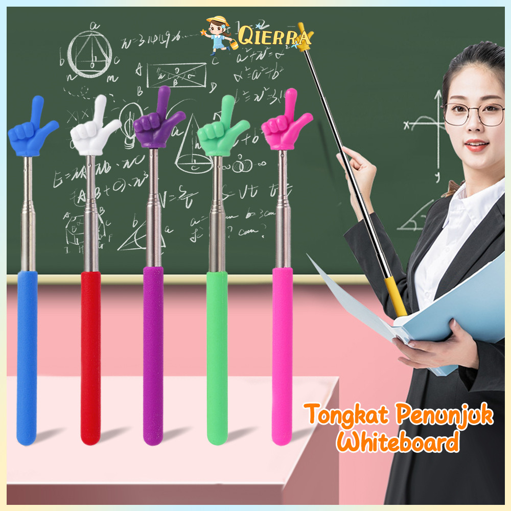 

Qierra Tongkat Penunjuk Papan Tulis 68CM Teleskopik Pointer Untuk Mengajar