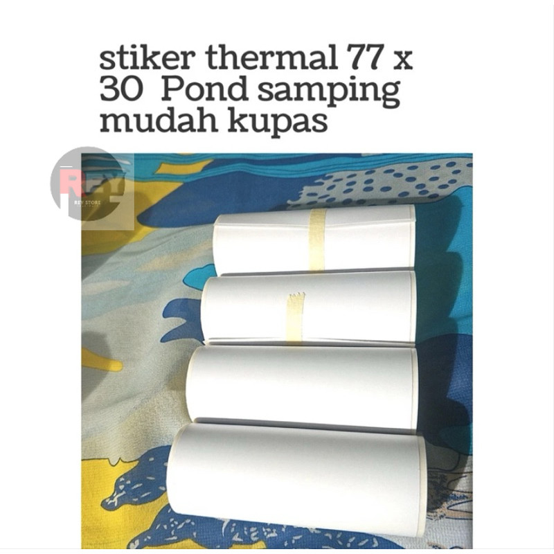 

Kertas Label Thermal Peripage A9 77mm x 5 Meter - Stiker Thermal 77 x 30mm , ada gap samping jadi mudah kupas