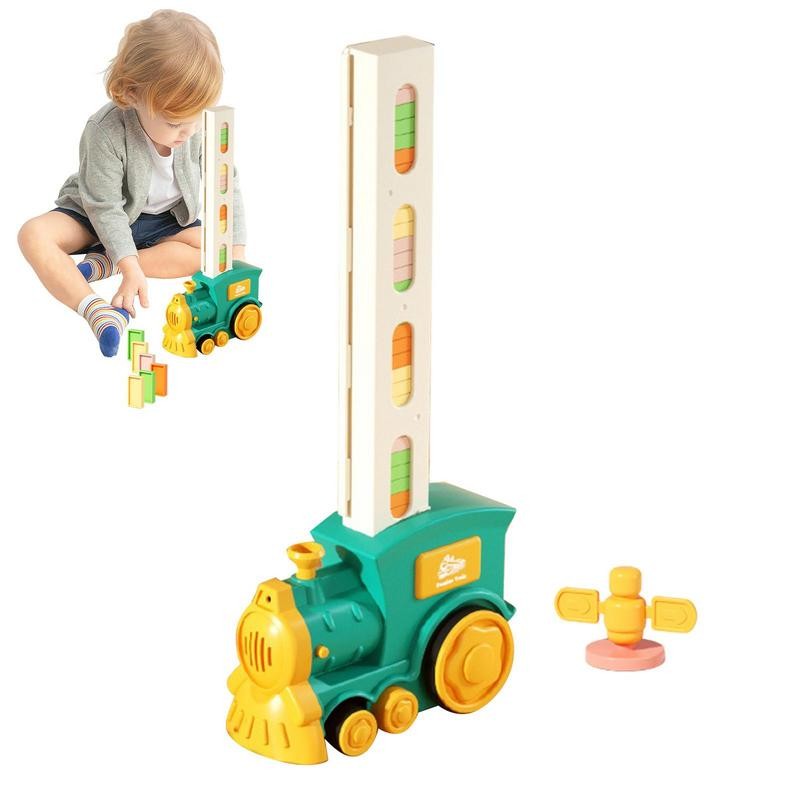 Domino Train Domino Block Set Automatic Lay Block Toy Domino Train Car Set Stacking Game Fun And Col