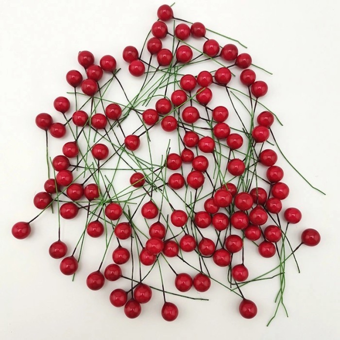 

Hiasan Cherry Natal Merah dan Gold