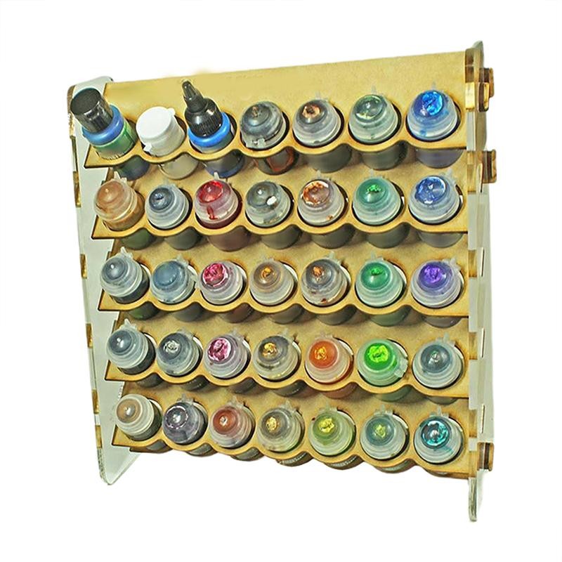 

35 Slots 34mm Paint Bottle Holes Organizer Storage Rack Miniature Model Hobby Paint Holder Caddy Stand