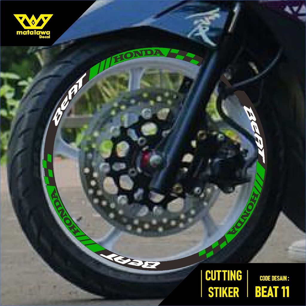 stiker velg honda beat fi Old street esp deluxe karbu sticker cutting velk motor ring 14 beat 11