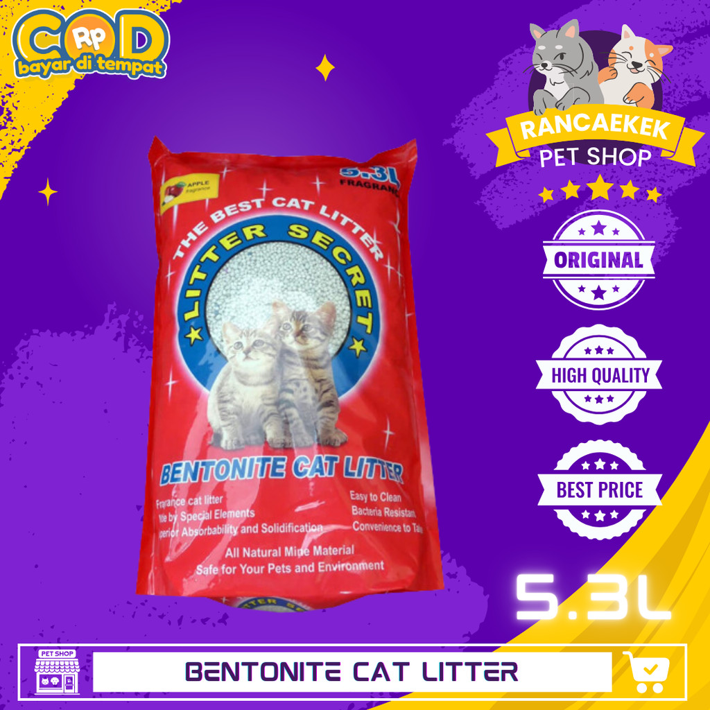 Pasir Bentonite Cat Litter Secret 5.3 Liter