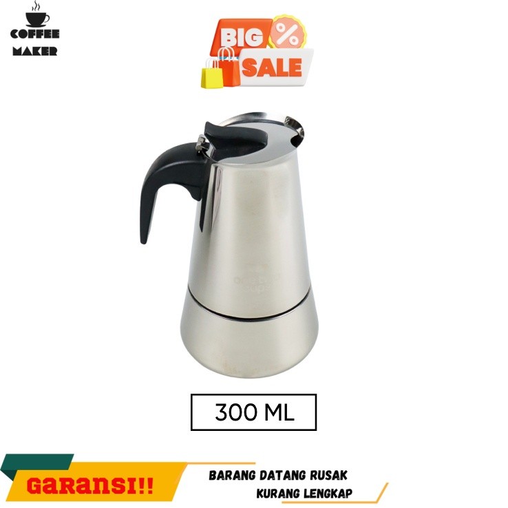 Moka Pot Espresso Coffee Maker Moka Pot Teko Stovetop Filter 300ml