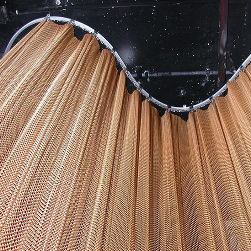 Aluminum Chain Mesh Coil Drapery Curtains for Room Dividers of Hotel Coffer Shop and Restaurant