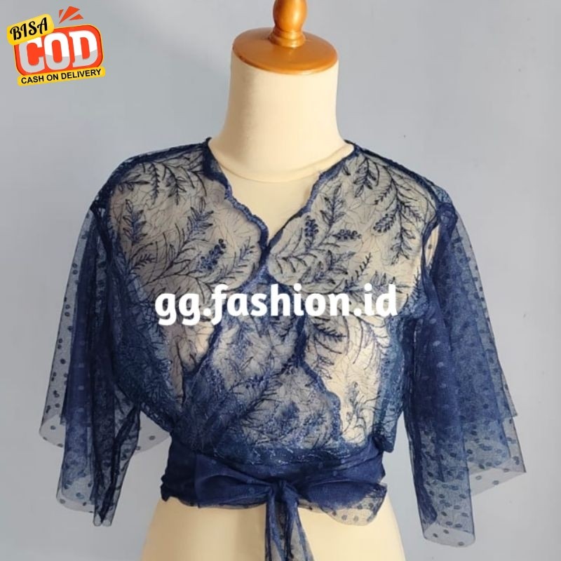 Crop outer brukat tile dottty