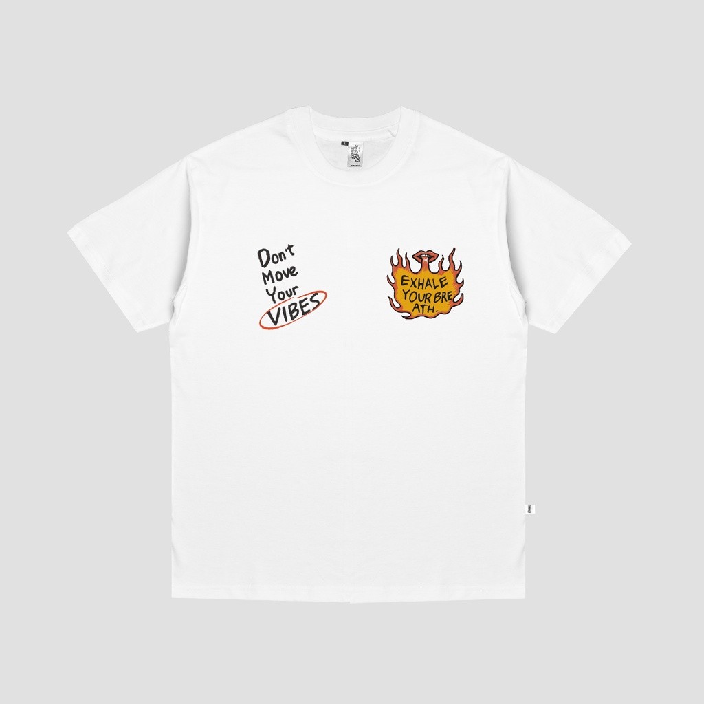 【COD】 Exhale Tshirt Fire White Regular T-shirt