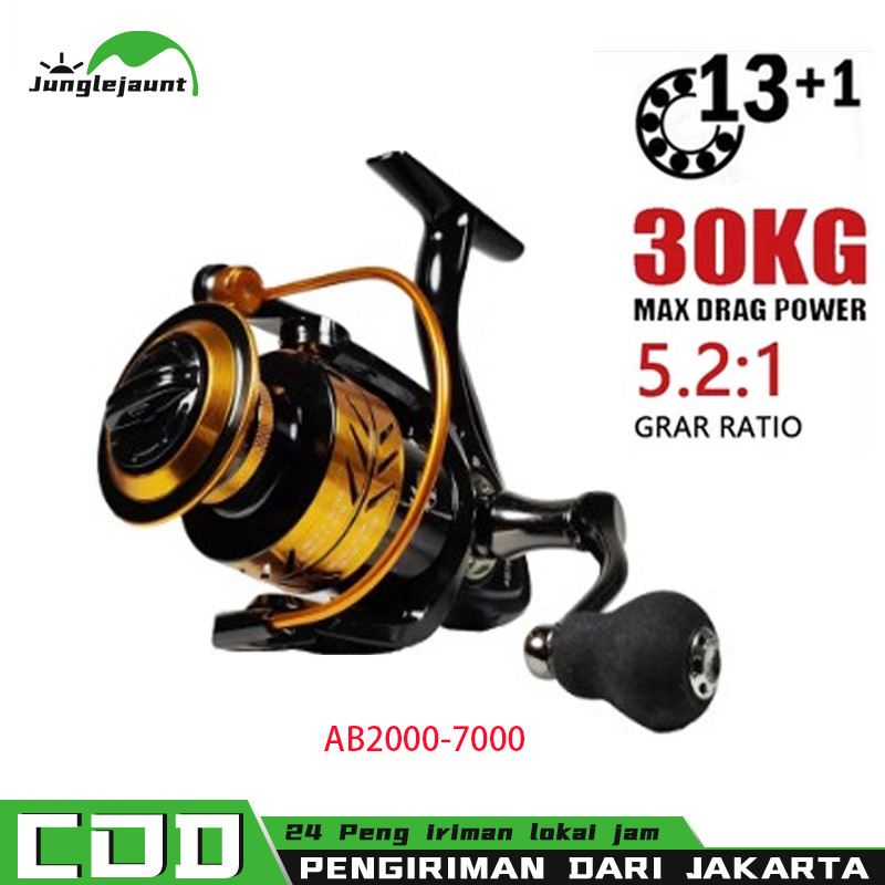 AB2000-7000 ukuran reel pancing full metal reel untuk memancing di luar ruangan