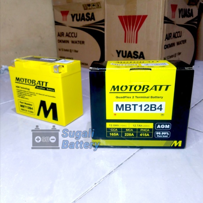 Aki Triumph Scambler, Boneville, Truxton Accu MOTOBATT MBT12B4 MF Aki Kering GEL ORIGINAL