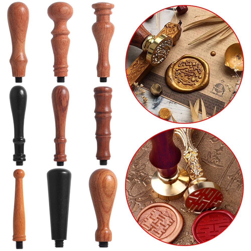 

Christmas Card Printing DIY Craft Wood Color Wax Sealing Stamp Wood Handle Paint Seal