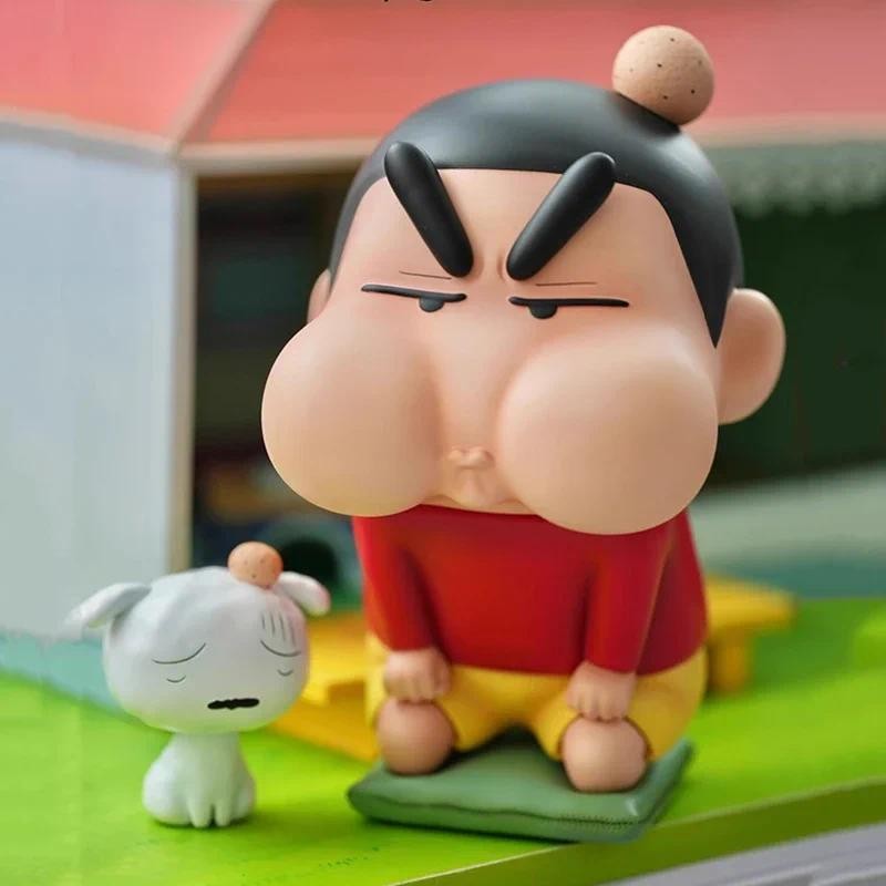 

18cm Anime Crayon Shin-chan Figurine Beaten Nohara Shinnosuke Action Figures Nohara Shiro PVC Model Collection Toys Gifts