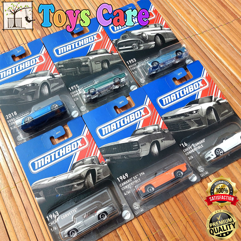Matchbox Muscle Chevy Camaro Corvette Ford Mustang Cadillac Eldorado Buick Skylark Convertible