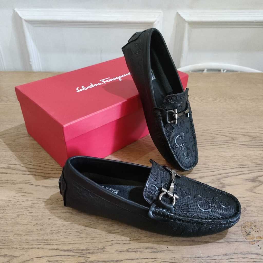 5998 sepatu cowok branded tanpa tali loafer SALVATORE FERRAGAMO slip on pria