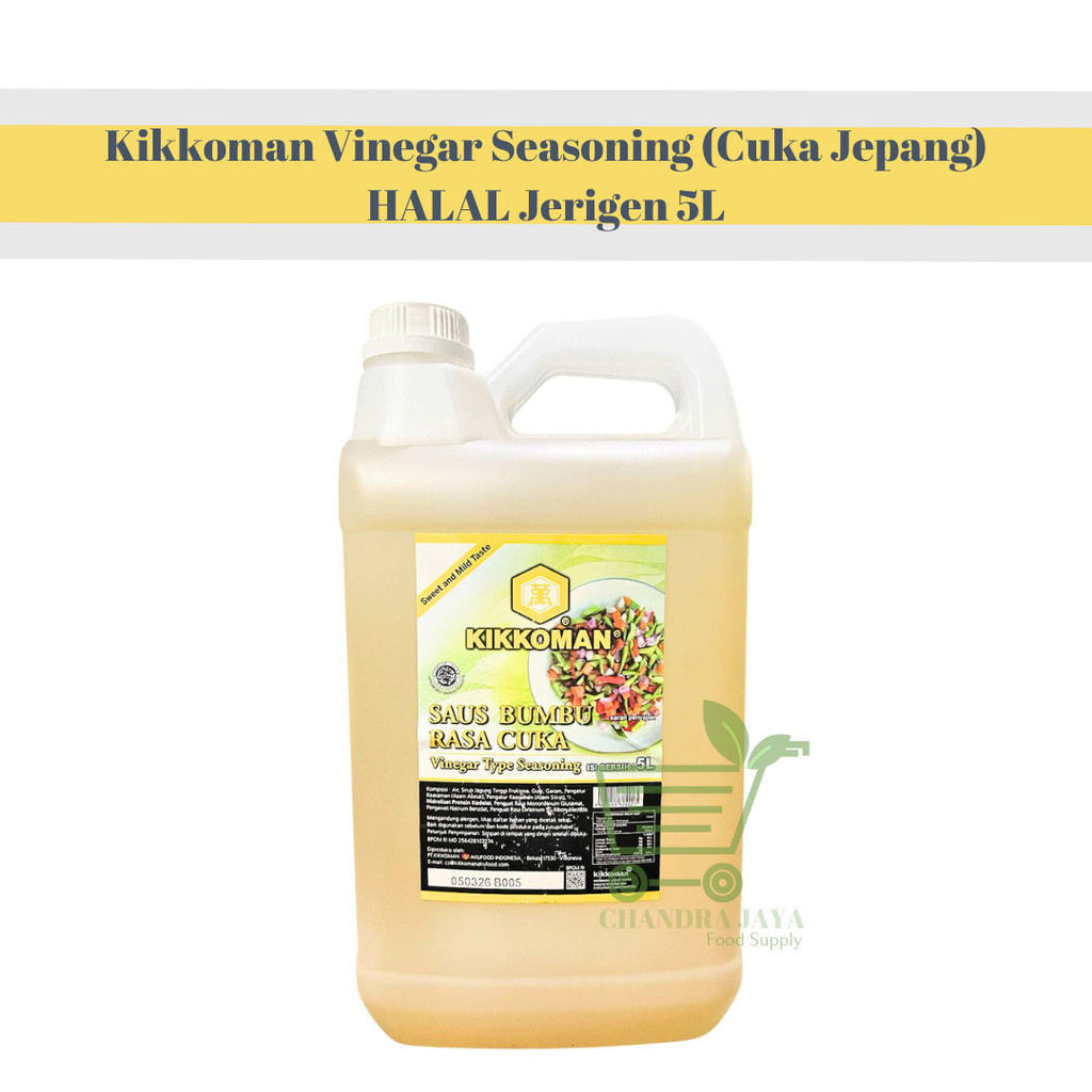 

Kikkoman Vinegar Seasoning (Cuka Jepang) HALAL Jerigen 5L