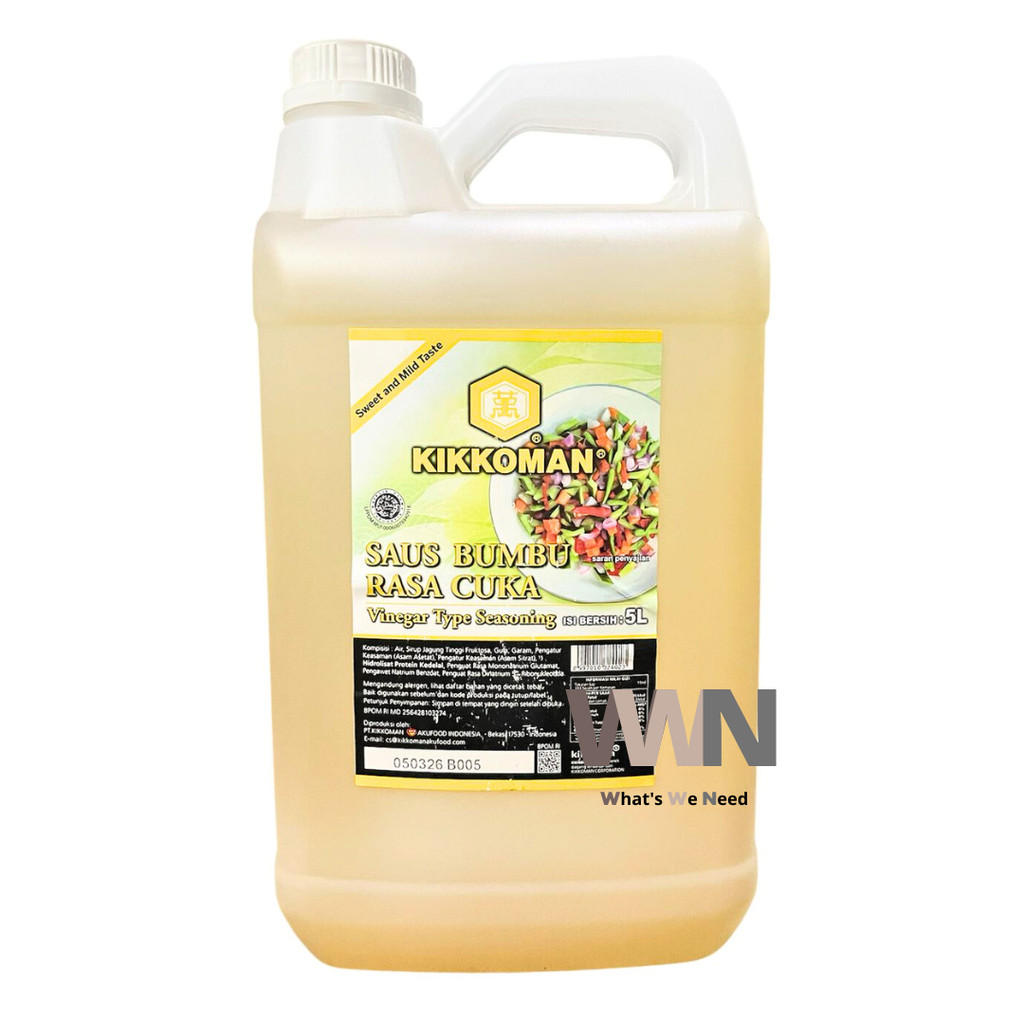 

Kikkoman Vinegar Seasoning (Cuka Jepang) HALAL Jerigen 5L