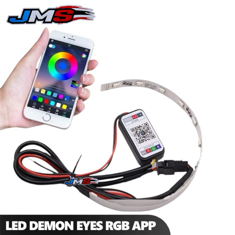 Lampu Alis Devil Eyes RGB Controller Koneksi Bluetooth Projie | Devil Rgb Biled Projector