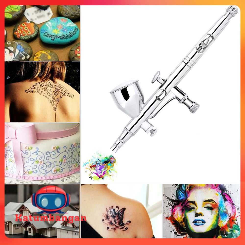 

Nasedal Airbrush Spray Gun Set Dual Action Tattoo Nail Art Painting - NT-180K-3