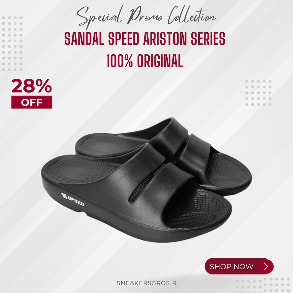 Sandal Speed Ariston Series 100% ORIGINAL Sendal Jepit Pria Hitam
